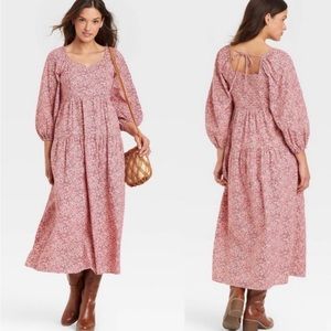 Universal Thread  Floral Balloon Long Sleeve Dress S
